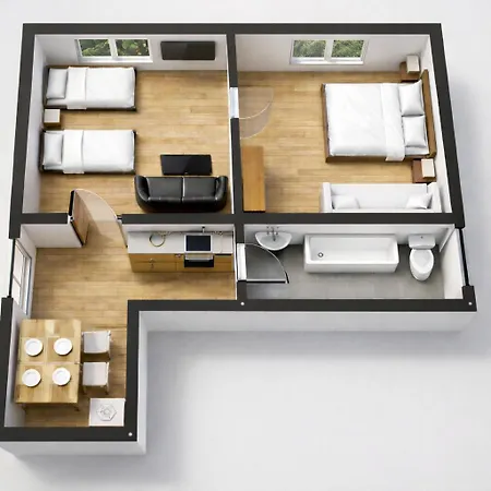 - 2 Izbovy Apartmán *
